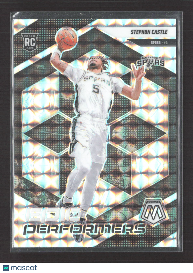 2024 Panini Mosaic Epic Performers Stephon Castle #15 Silver Prizm
