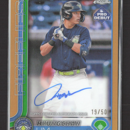 2025 Topps Chrome Pro Debut Hyungchan Um #PDC-195 Gold 19/50 Auto