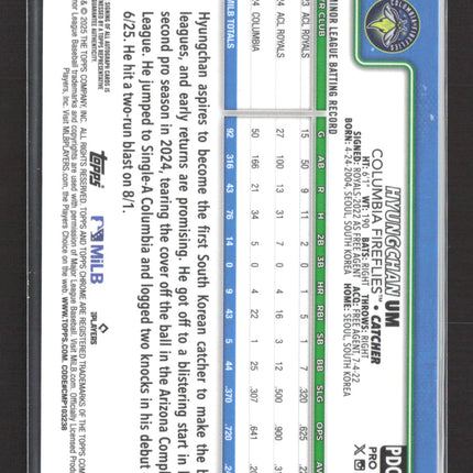 2025 Topps Chrome Pro Debut Hyungchan Um #PDC-195 Gold 19/50 Auto