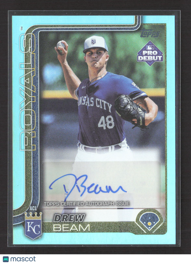 2025 Topps Pro Debut Drew Beam #PD-144 Teal Auto /75