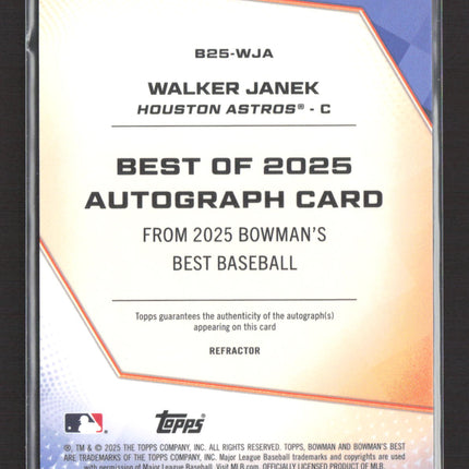 2025 Topps Bowman's Best Walker Janek #B25-WJA Refractor Auto