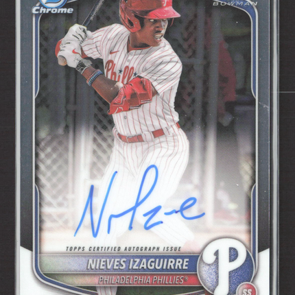 2025 Topps Bowman Chrome Nieves Izaguirre #CPA-NI 1st Bowman Auto