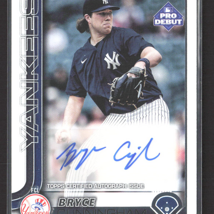 2025 Topps Pro Debut Bryce Cunningham #PD-148 Auto