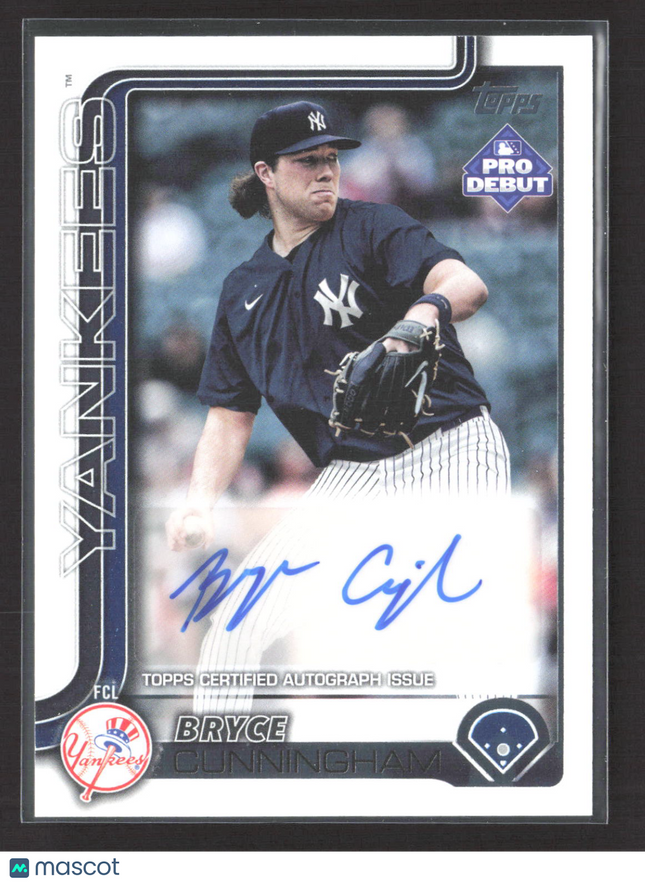 2025 Topps Pro Debut Bryce Cunningham #PD-148 Auto