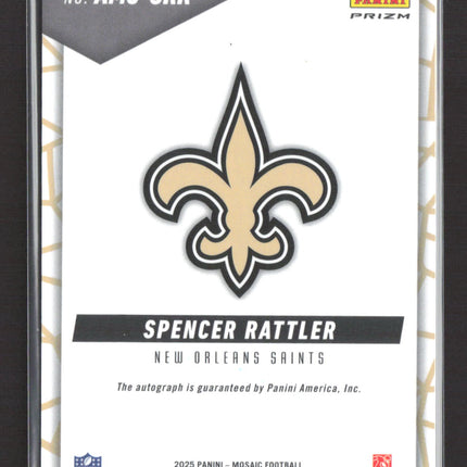 2025 Panini Prizm Mosaic Spencer Rattler #AMC-SRR Auto