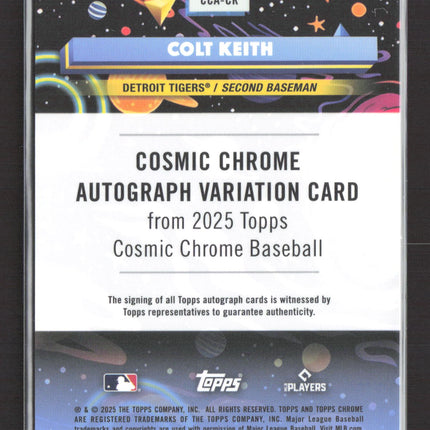 2025 Topps Cosmic Chrome Baseball Colt Keith #CCA-CK Auto