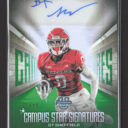 2025 Bowman University Chrome Campus Star DT Sheffield #CSS-DS 45/99 Auto
