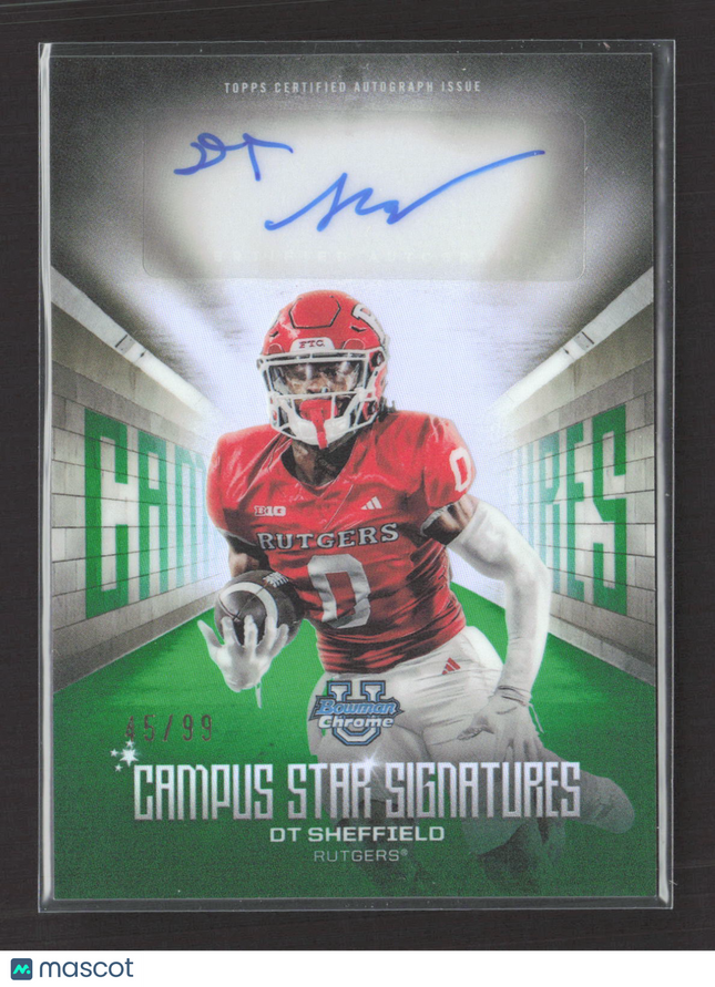 2025 Bowman University Chrome Campus Star DT Sheffield #CSS-DS 45/99 Auto