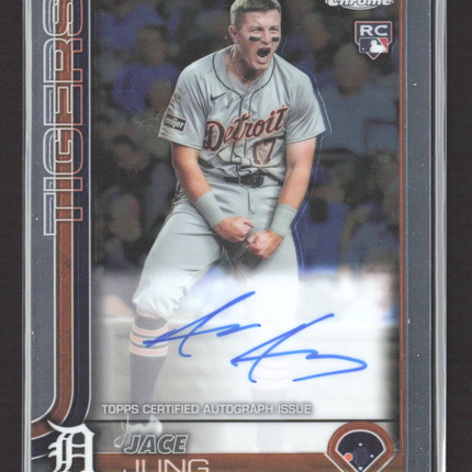 2025 Topps Chrome Jace Jung #RA-JJ RC Auto