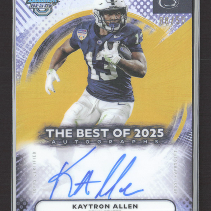 2025 Bowman University Best Kaytron Allen #BOA-KA Gold Refractor Auto /50