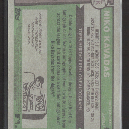 2025 Topps Heritage Niko Kavadas #ROA-NK RC Auto Real One