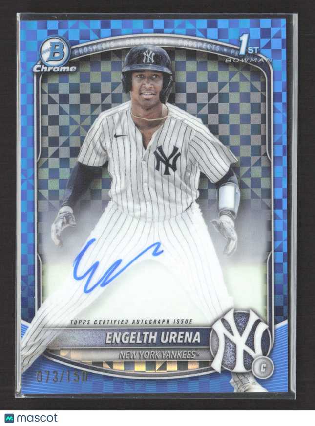2025 Bowman Chrome Engelth Urena #CPA-EU Blue Xfractor 1st Bowman Auto