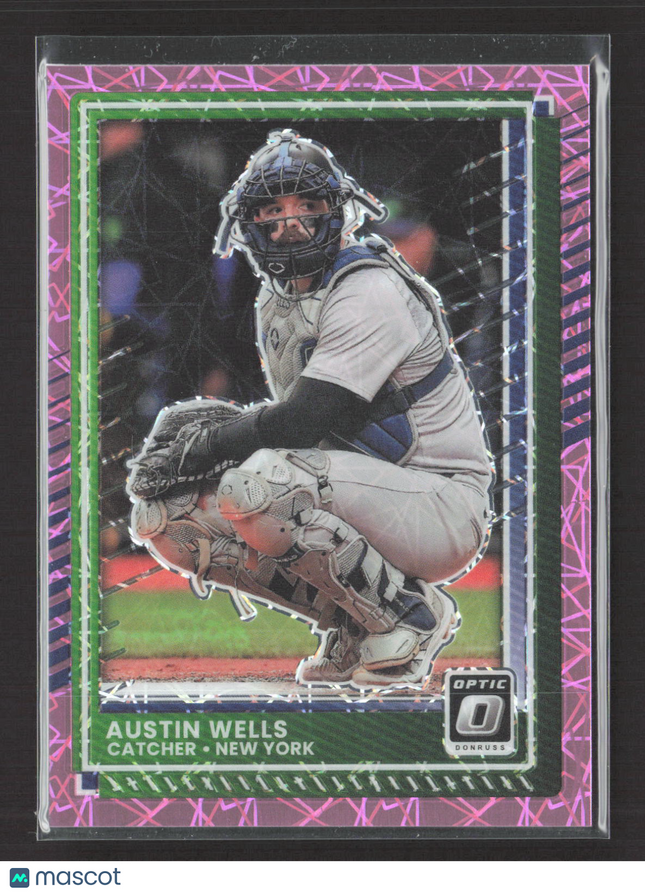 2025 Panini Donruss Optic Prizm Austin Wells #35 Pink Velocity /79