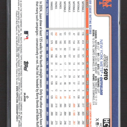 2025 Topps Chrome Holiday Juan Soto #HC150 Blue Speckle Refractor 048/199