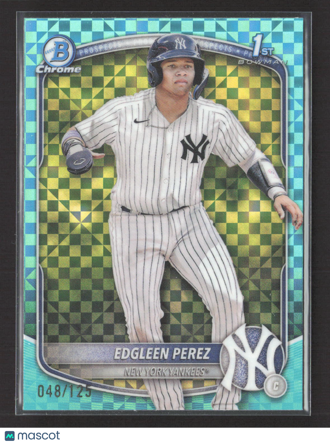 2025 Bowman Chrome Edgleen Perez #BCP-80 Aqua Xfractor 048/125
