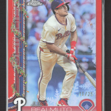 2025 Topps Chrome Holiday J.T. Realmuto #HC33 Orange 10/25