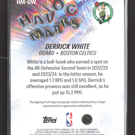 2025 Topps Havoc Marks Derrick White #HM-DW Auto