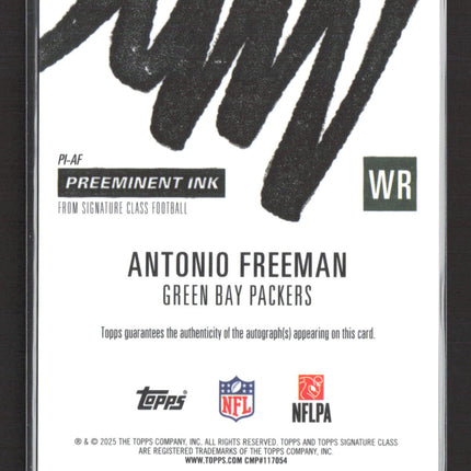 2025 Topps Signature Class Preeminent Ink Antonio Freeman #PI-AF 092/100 Auto