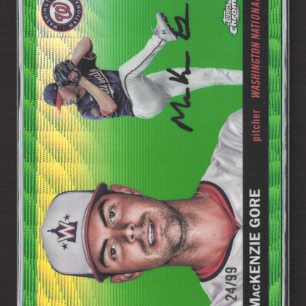 2025 Topps Chrome Platinum  Mackenzie Gore #166 Green Wave Refractor 24/99
