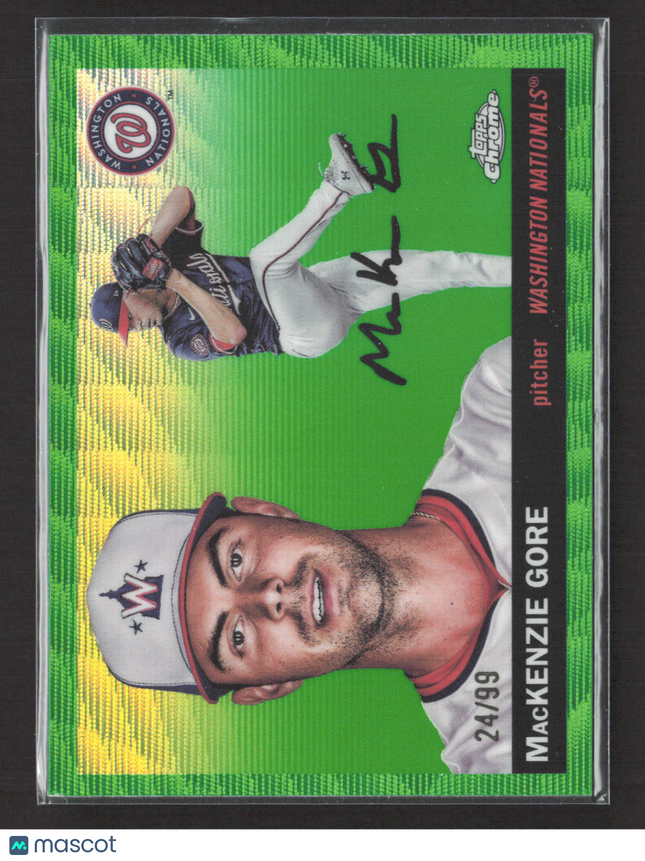 2025 Topps Chrome Platinum  Mackenzie Gore #166 Green Wave Refractor 24/99