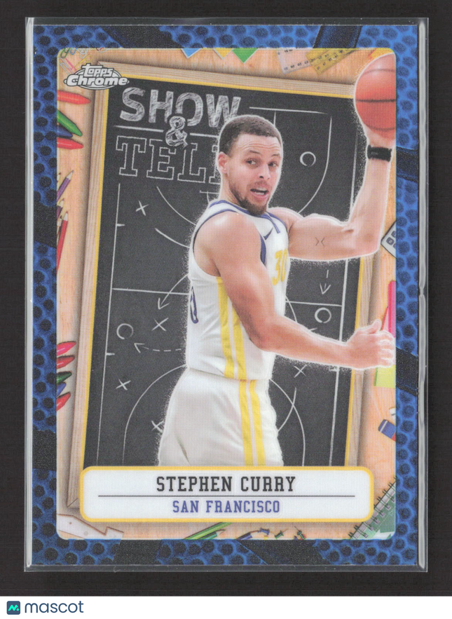2025 Topps Chrome Show & Tell Stephen Curry #ST-7 Blue Basketball