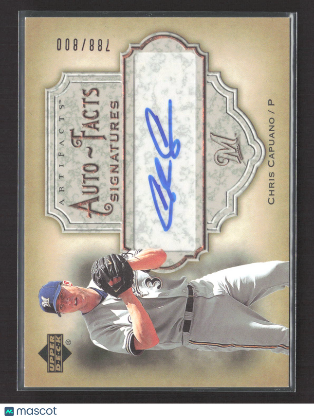 2006 Upper Deck Artifacts Auto-Facts Signatures Chris Capuano /800 Auto