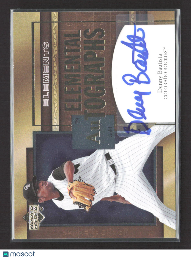 2007 Upper Deck Elements Elemental Autographs Denny Bautista #AU-DB Auto