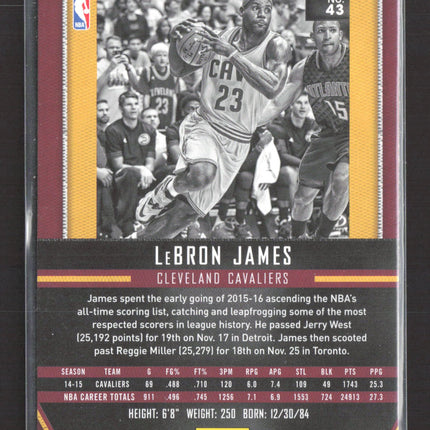 2016 Panini Threads LeBron James #43