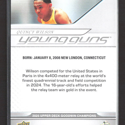 2025 Upper Deck Goodwin Champions Young Guns Quincy Wilson #YG-31