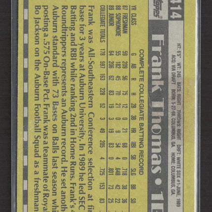 1990 Topps Frank Thomas #414