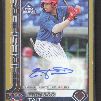 2025 Topps Pro Debut Eduardo Tait #PD-173 Gold Auto /50