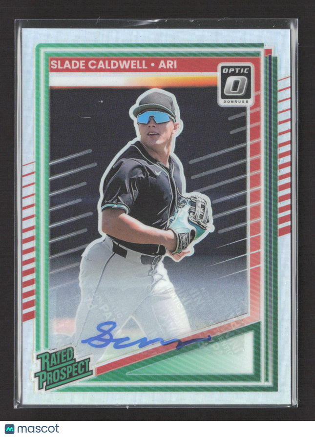 2025 Panini Donruss Optic Prizm Slade Caldwell #112 Rated Prospect Auto
