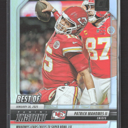 2025 Panini Donruss Panini Instant Best Of Patrick Mahomes II #INS-PMS 021/100