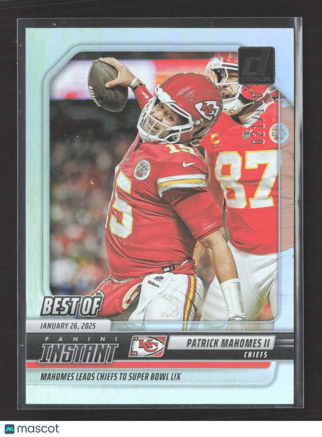 2025 Panini Donruss Panini Instant Best Of Patrick Mahomes II #INS-PMS 021/100