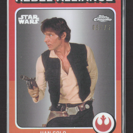 2023 Topps Chrome Star Wars Han Solo Harrison Ford 05/75 #TB-24 Tribute