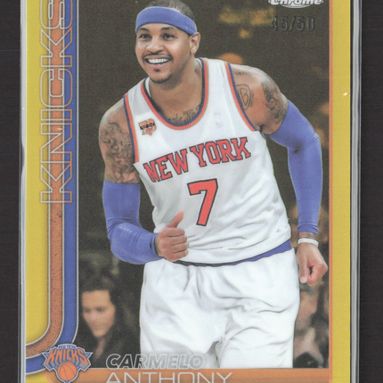 2025 Topps Chrome Carmelo Anthony #248 Gold Refractor 45/50