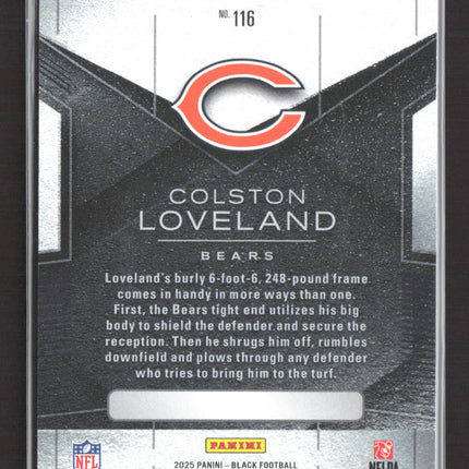 2025 Panini Black Football Colston Loveland #116 RC Royal /99