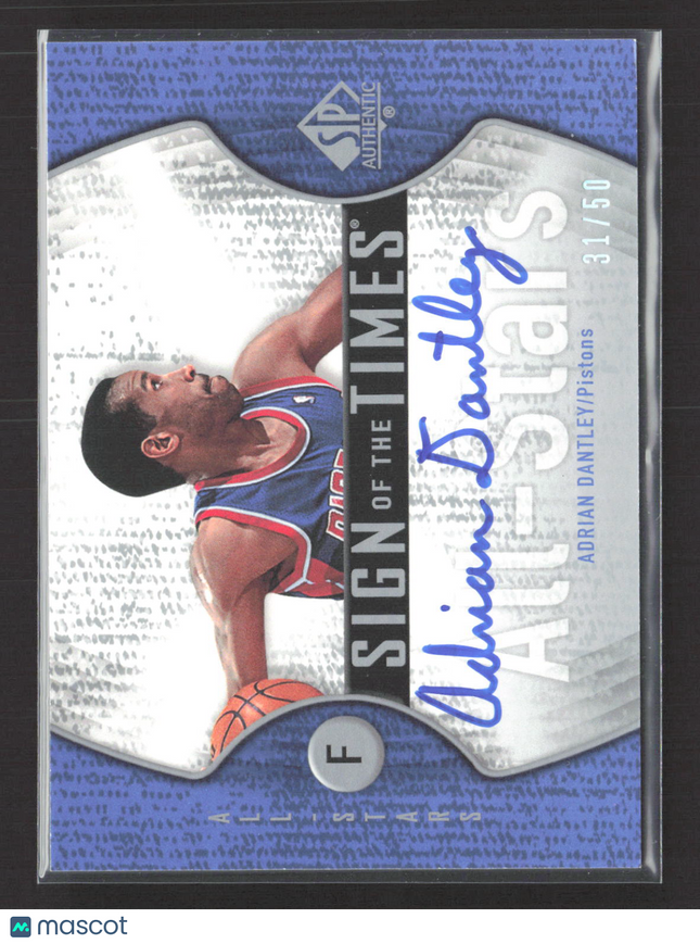2007 Upper Deck SP Authentic Sign of the Times Adrian Dantley #STA-AD 31/50 Auto