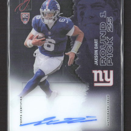 2025 Topps Signature Class Rookie Class Crystal Clear Jaxson Dart RC Auto