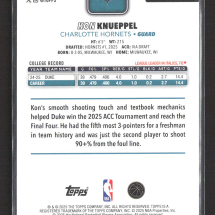 2025 Topps Holiday Kon Knueppel #H164