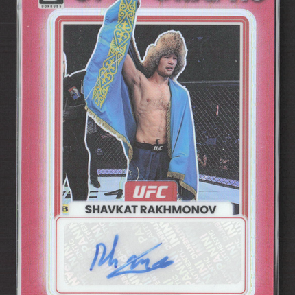 2023 Panini Donruss Optic Opti-Graphs Shavkat Rakhmonov #OG-SHR Red 199/199 Auto