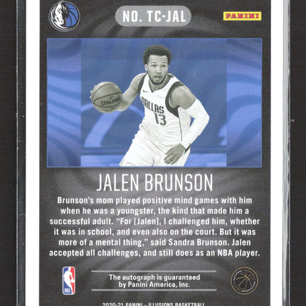 2021 Panini Illusions Trophy Collection Jalen Brunson #TC-JAL Auto