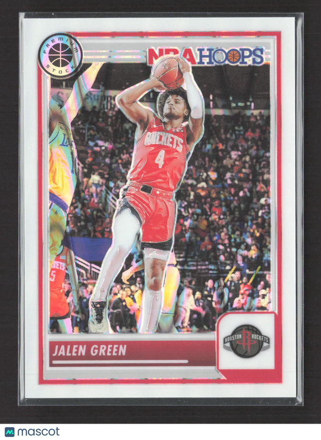2024 Panini NBA Hoops Premium Stock Prizm Jalen Green #5 White /75