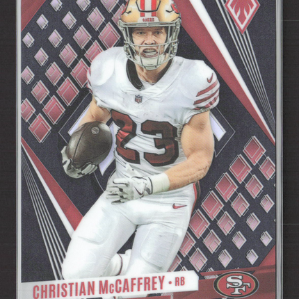2023 Panini Phoenix Football Christian McCaffrey #41 Short Print Black 06/10
