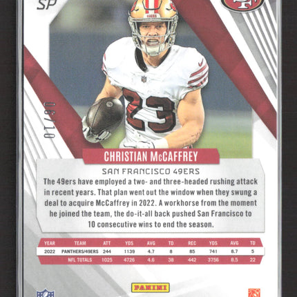 2023 Panini Phoenix Football Christian McCaffrey #41 Short Print Black 06/10