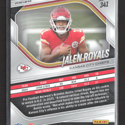 2025 Panini Prizm Jalen Royals #341 Snakeskin