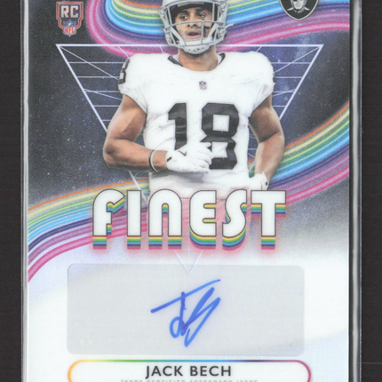 2025 Topps Finest Jack Bech #RFA-JBE Refractor RC Auto