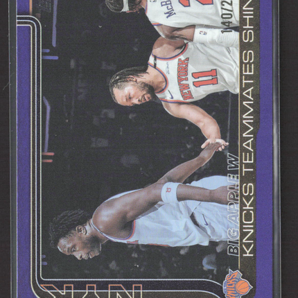 2025 Topps Flagship Julius Randle Miles McBride Jalen Brunson #274 Purple /250