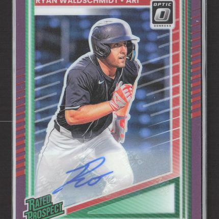 2025 Panini Donruss Optic Ryan Waldschmidt #169 Purple Rated Prospect 30/49 Auto