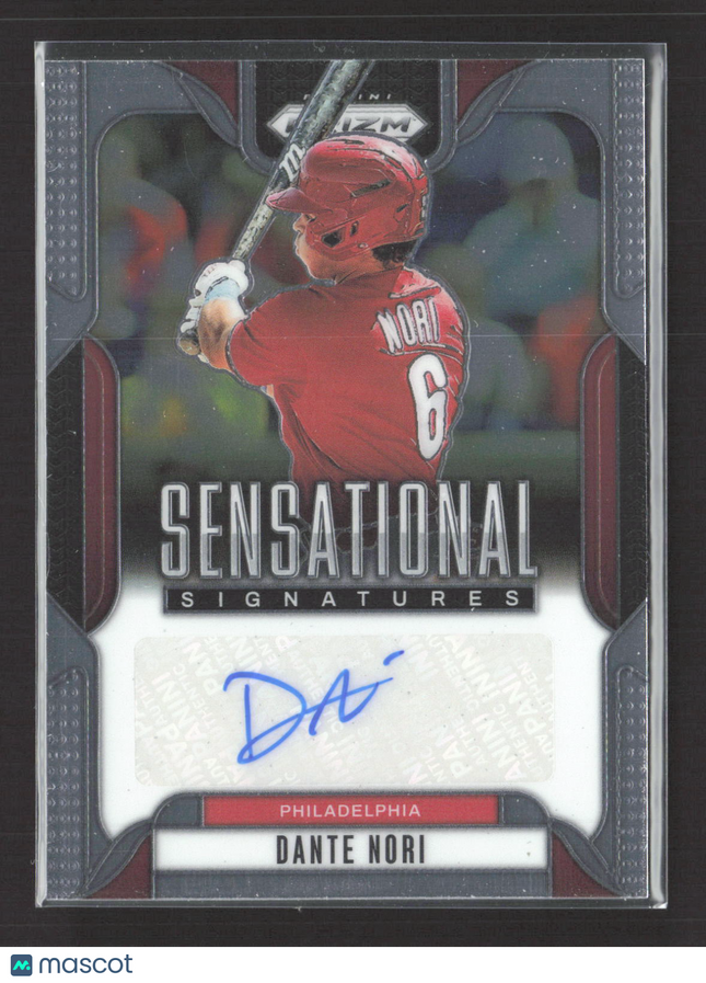 2025 Panini Prizm Baseball Sensational Signatures Dante Nori #SS-DN Auto